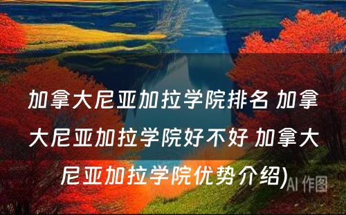 加拿大尼亚加拉学院排名 加拿大尼亚加拉学院好不好 加拿大尼亚加拉学院优势介绍)