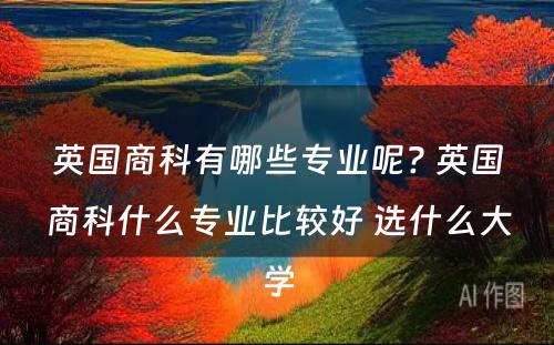 英国商科有哪些专业呢? 英国商科什么专业比较好 选什么大学