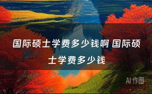 国际硕士学费多少钱啊 国际硕士学费多少钱