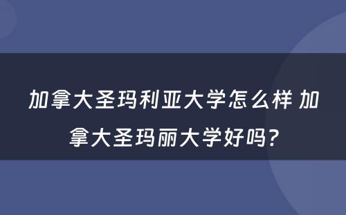 加拿大圣玛利亚大学怎么样 加拿大圣玛丽大学好吗?