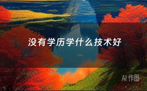  没有学历学什么技术好