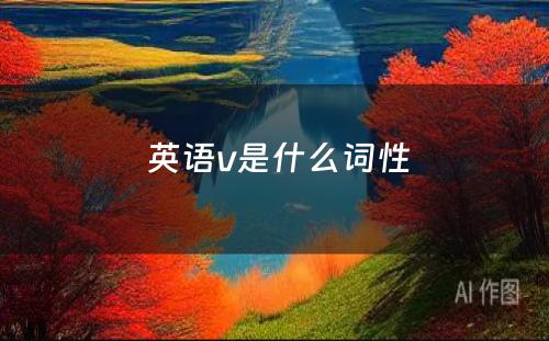  英语v是什么词性