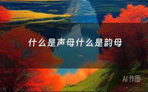  什么是声母什么是韵母