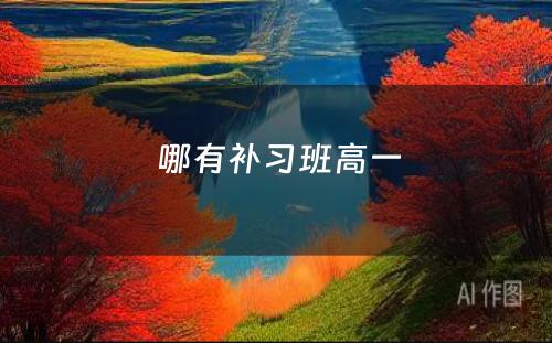  哪有补习班高一