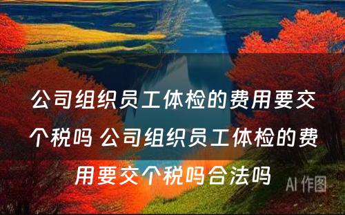 公司组织员工体检的费用要交个税吗 公司组织员工体检的费用要交个税吗合法吗