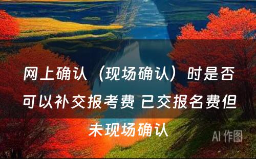 网上确认（现场确认）时是否可以补交报考费 已交报名费但未现场确认