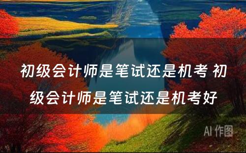 初级会计师是笔试还是机考 初级会计师是笔试还是机考好