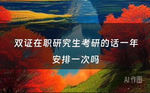  双证在职研究生考研的话一年安排一次吗