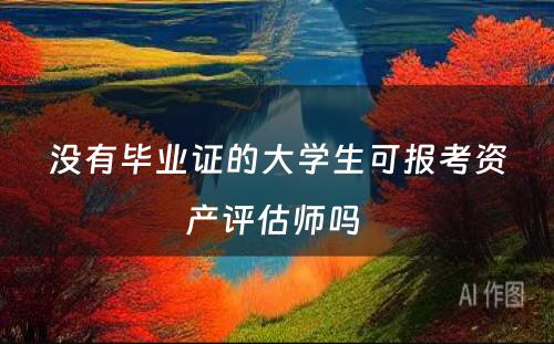 没有毕业证的大学生可报考资产评估师吗 