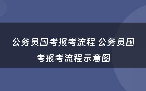 公务员国考报考流程 公务员国考报考流程示意图