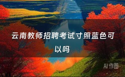 云南教师招聘考试寸照蓝色可以吗 