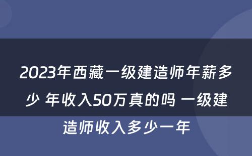 2023年西藏一级建造师年薪多少 年收入50万真的吗 一级建造师收入多少一年