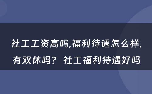 社工工资高吗,福利待遇怎么样,有双休吗？ 社工福利待遇好吗