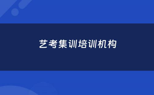 艺考集训培训机构