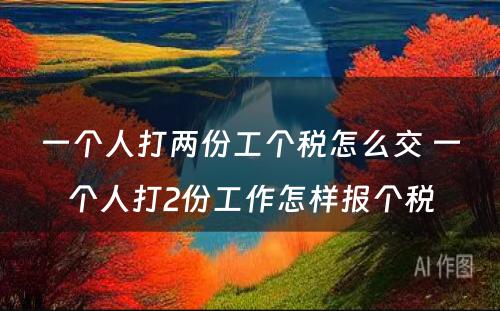 一个人打两份工个税怎么交 一个人打2份工作怎样报个税