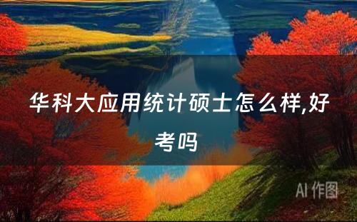 华科大应用统计硕士怎么样,好考吗 