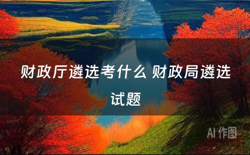 财政厅遴选考什么 财政局遴选试题