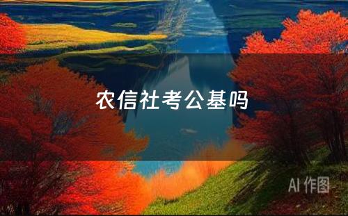 农信社考公基吗 