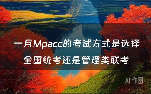  一月Mpacc的考试方式是选择全国统考还是管理类联考