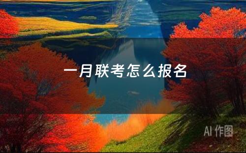  一月联考怎么报名