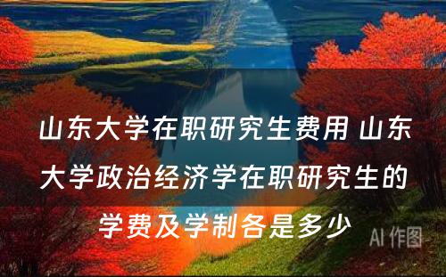 山东大学在职研究生费用 山东大学政治经济学在职研究生的学费及学制各是多少