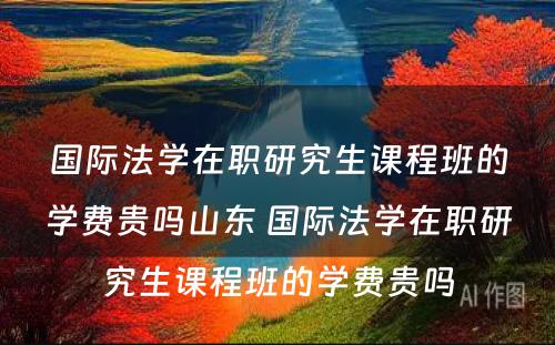 国际法学在职研究生课程班的学费贵吗山东 国际法学在职研究生课程班的学费贵吗