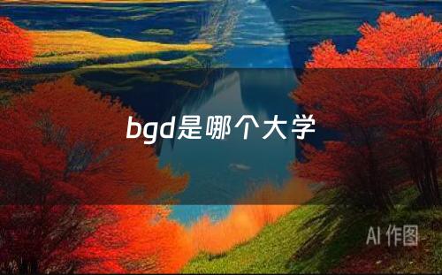 bgd是哪个大学
