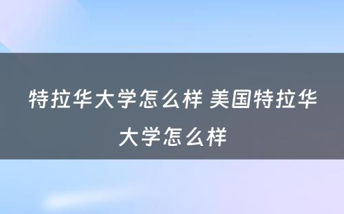 特拉华大学怎么样 美国特拉华大学怎么样