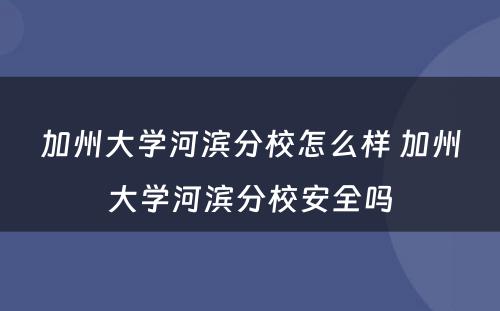 加州大学河滨分校怎么样 加州大学河滨分校安全吗