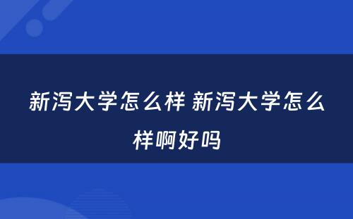 新泻大学怎么样 新泻大学怎么样啊好吗