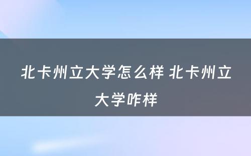 北卡州立大学怎么样 北卡州立大学咋样