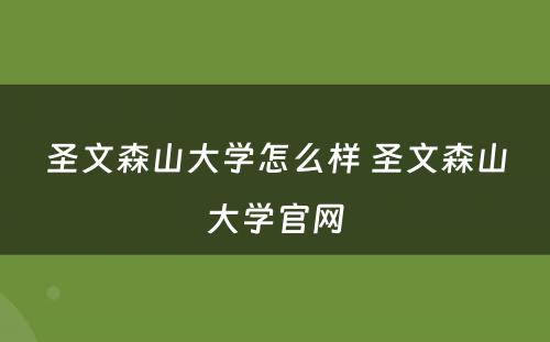 圣文森山大学怎么样 圣文森山大学官网