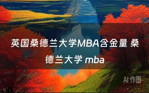 英国桑德兰大学MBA含金量 桑德兰大学 mba