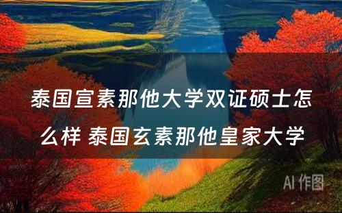 泰国宣素那他大学双证硕士怎么样 泰国玄素那他皇家大学