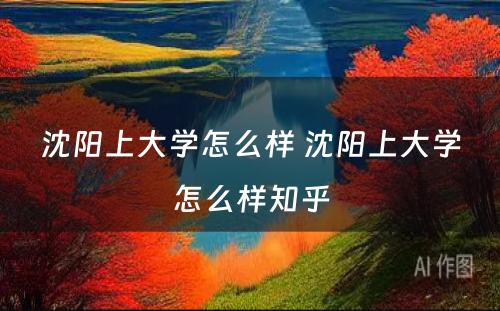 沈阳上大学怎么样 沈阳上大学怎么样知乎