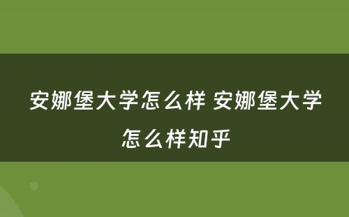 安娜堡大学怎么样 安娜堡大学怎么样知乎