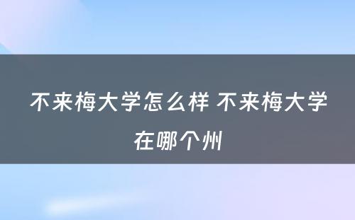 不来梅大学怎么样 不来梅大学在哪个州