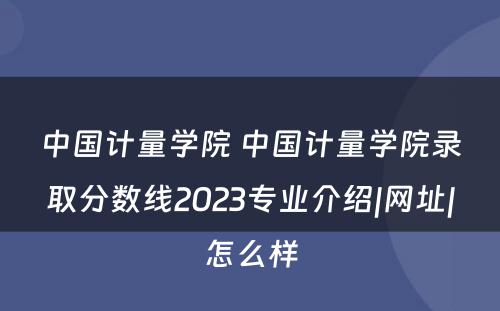 中国计量学院 中国计量学院录取分数线2023专业介绍|网址|怎么样