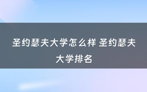 圣约瑟夫大学怎么样 圣约瑟夫大学排名