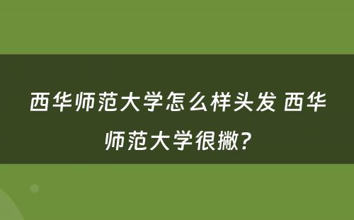 西华师范大学怎么样头发 西华师范大学很撇?