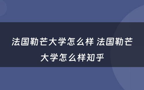 法国勒芒大学怎么样 法国勒芒大学怎么样知乎