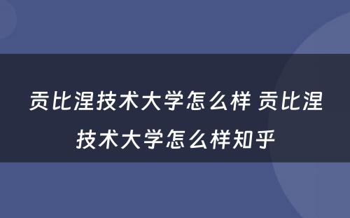 贡比涅技术大学怎么样 贡比涅技术大学怎么样知乎