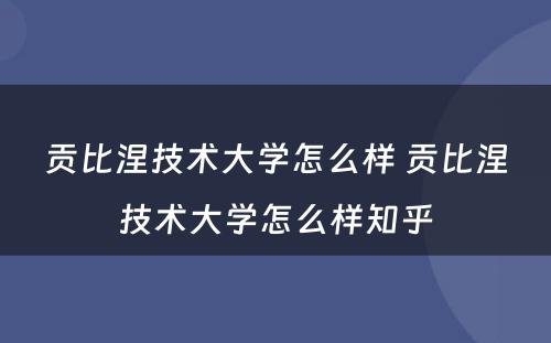 贡比涅技术大学怎么样 贡比涅技术大学怎么样知乎