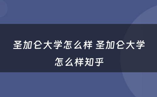 圣加仑大学怎么样 圣加仑大学怎么样知乎