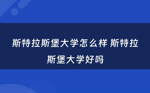 斯特拉斯堡大学怎么样 斯特拉斯堡大学好吗