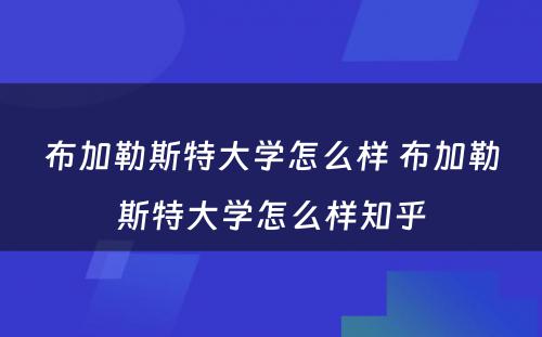 布加勒斯特大学怎么样 布加勒斯特大学怎么样知乎