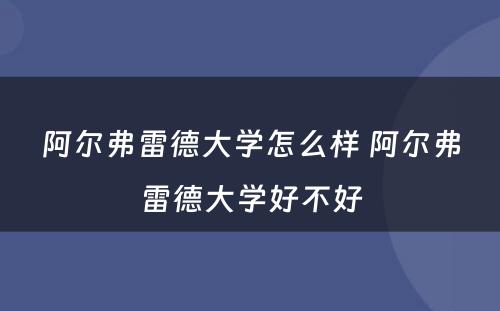 阿尔弗雷德大学怎么样 阿尔弗雷德大学好不好