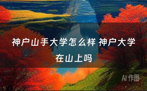 神户山手大学怎么样 神户大学在山上吗