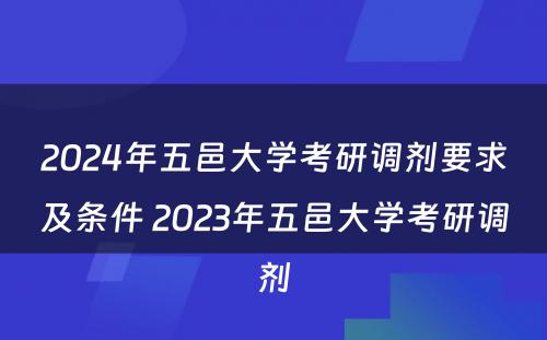 2024年五邑大学考研调剂要求及条件 2023年五邑大学考研调剂