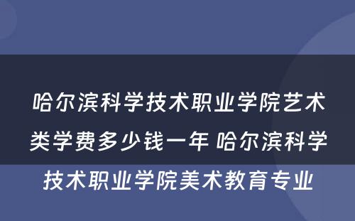 哈尔滨科学技术职业学院艺术类学费多少钱一年 哈尔滨科学技术职业学院美术教育专业